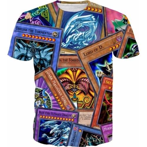 Classic Anime Duel Monsters t shirts Harajuku tee shirt Men Women Hipster 3D t shirt DM YuGiOh Monster Tees Tops size S-5XL
