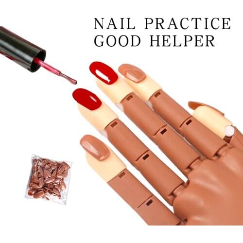 Monika Prosthetic Fake Hands Model For Nail Art Making Exercises Painting Tool Training Manicure For Beginner Practice Equipment