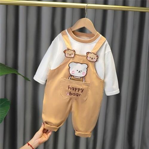 Baby Girls Boys Clothing Sets 2021 Autumn Toddler Infant Clothes Outfit Kids Cartoon T Shirt Pants Children Casual Sportswear