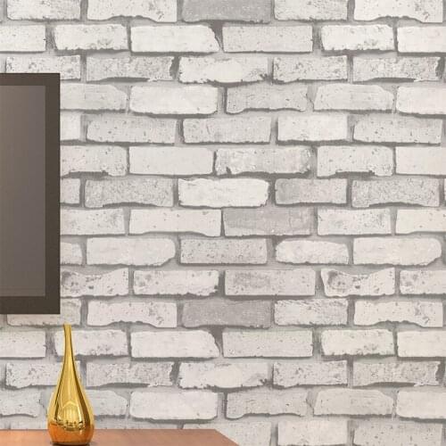 Culture Stone 3D Grey Brick Wallpaper Waterproof Wall Background for Living Room PVC Vinyl Wall Paper Roll Stereoscopic Look