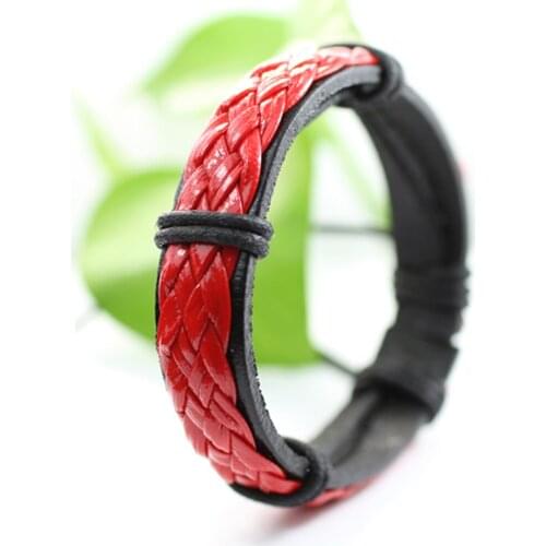 6Pcs/set Fashion Ethnic Tribal Leather Bracelets Multilayer Braided Rope Bracelets for Male Female Bracelets Jewelry J95
