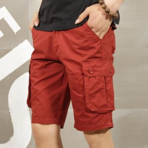 Mens Shorts Knee Length Summer Casual Shorts Cargo Short Pants Boys Mens Baggy Straight Five Trousers Men Bottoms Plus Size 38