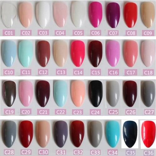 New Fashion Burst section Long pointed candy false nails tail tip Nail tablets 47 color Can choose