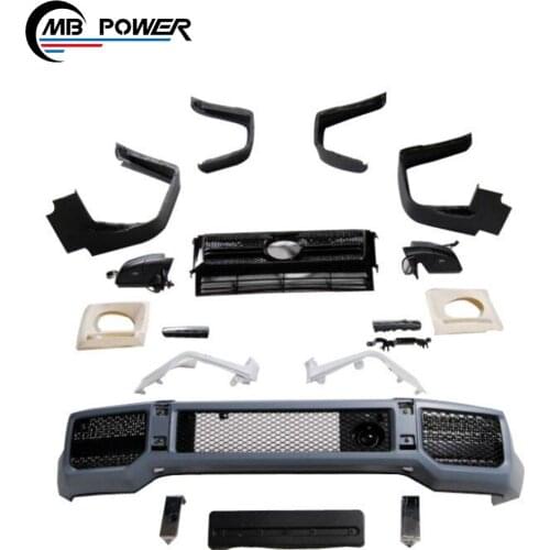 G class W463 A style body kit fit for G500 G550 to G63 front bumper over fender and grille pp material after 2008y