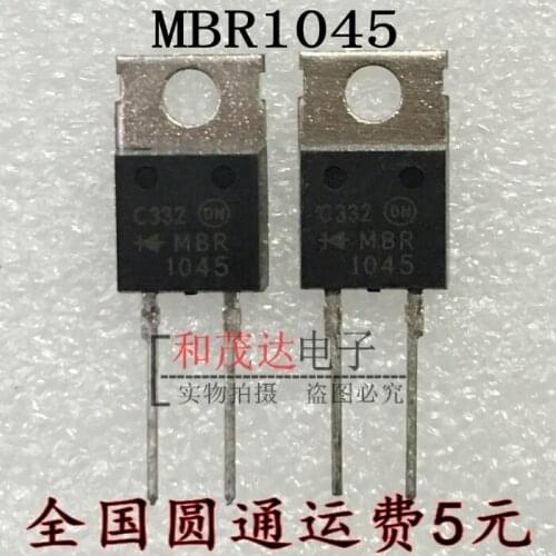 Original New 5PCS / MBR1045 B1045 TO-220 10A/45V