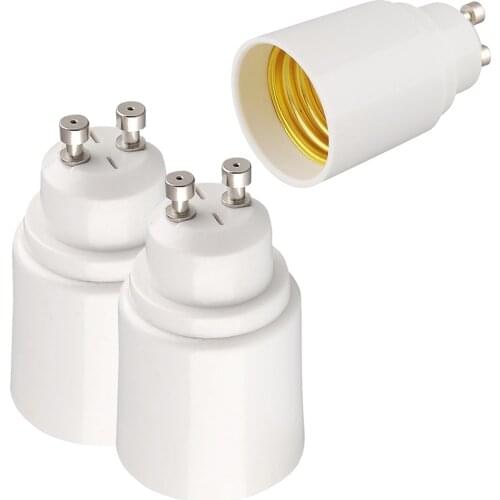GU10 to E27 Lamp Holder Base Bulb Socket Adapter GU10 Male To E27 Female Fireproof LED Lighting Adapter Converter