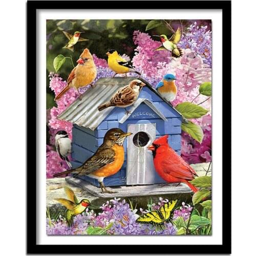 Full square drill 5D diamond painting DIY diamond embroidery birds&butterfly Cross Stitch Rhinestone home decoration