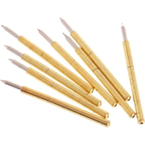 100 Pcs Dia 1.02mm Length 15.85mm 100g Spring Test Probe Pogo Pin Tool P75-B1 Dropship