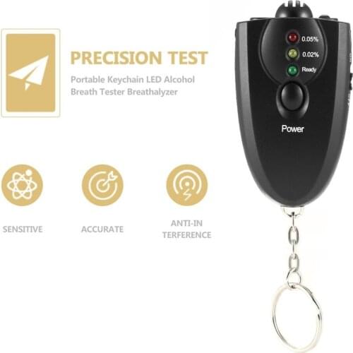Drop shipping Styling Portable Keychain Design LED Alcohol Breath Tester Breathalyzer Alcohol Analyzer Diagnostic Tool Hot