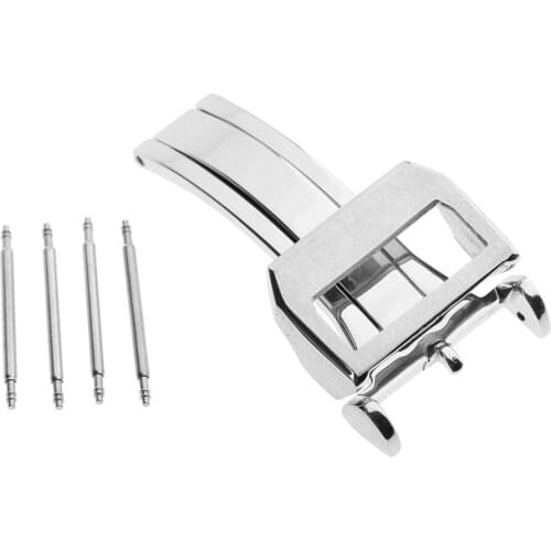 Stainless Steel Push Button Folding Deployment Clasp Buckle For Watch Band Strap