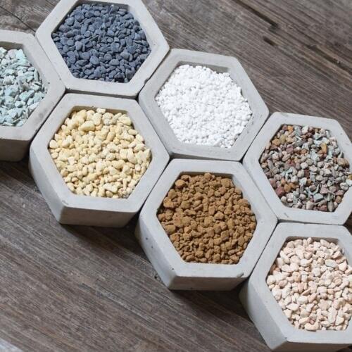 Hexagon geometric flower pot silicone mold Modern minimalist ceramic cement vase planter silica gel mould for home decoration