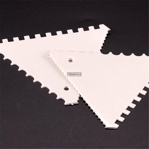 100Set aking Pastry Cream Scraper Teeth Edge DIY Scraper Cake Decorating Fondant Pastry Cutters Baking Spatulas Cake Tools
