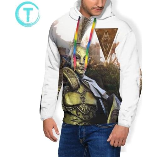 Morrowind Hoodie Morrowind Hoodies Men Grey Pullover Hoodie XXXL Long Length Casual Polyester Winter Hoodies
