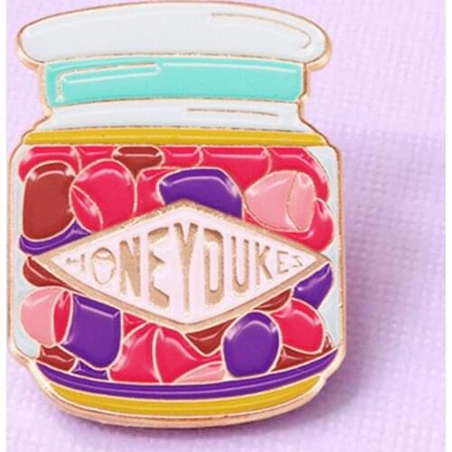 Wizarding World Magical Candy Jar Brooch Pins Enamel Metal Badges Lapel Pin Brooches Jackets Jeans Fashion Jewelry Accessories