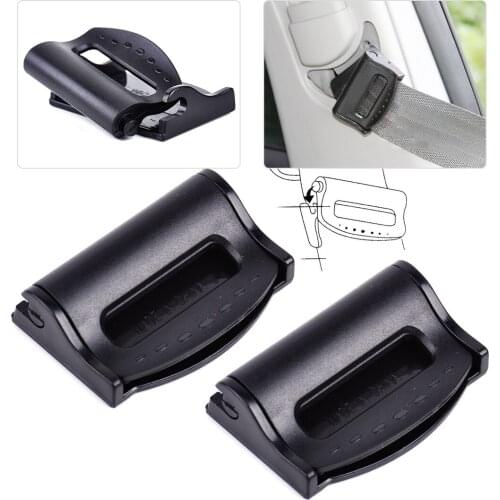DWCX 2pcs Car Seat Safety Belts Strap Clips Clamp Adjustable Stopper Buckles Extender Improves Comfort for VW Audi Ford Toyota