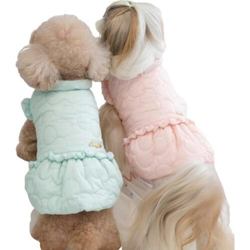 Winter Warm Dog Dress Puppy Cat Pink Coat Chihuahua Yorkshire Skirt Terriers Pomeranian Bichon Poodel Costume Small Dog Clothes