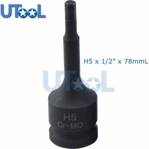 1/2 DR Impact Bit Socket H5 H6 H7 H8 H9 H10 H11 H12 H14 H16 H17 H18 H19 Ratchet Bit Socket