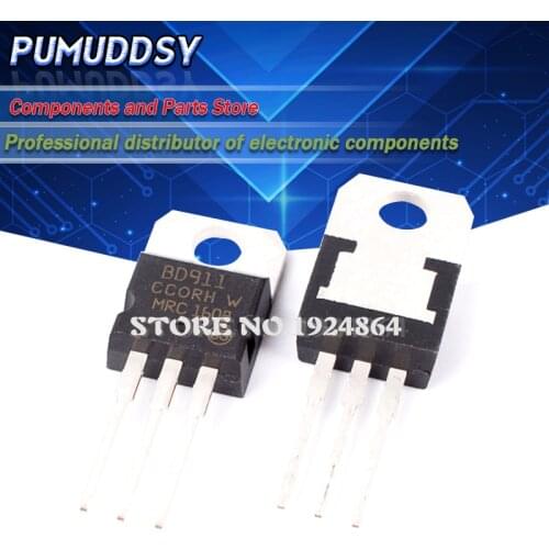 10PCS BD911 BD912 Darlington transistor (5PCS BD911+5PCS BD912)15A 100V TO-220 authentic IC