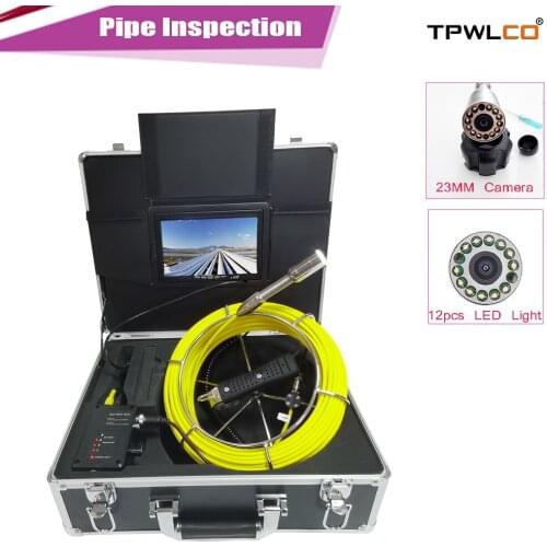 20 Meter Cable 23mm Pipe&Pipeline Inspection Camera with 7inch LCD Display for Sewer Drain Borescope Clean Detection
