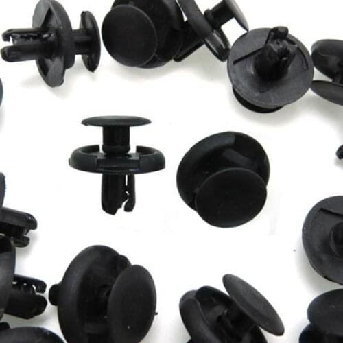 7mm Hole Kit Fender Splash Shield Fastener Clips Push Retainer For Toyota Mazda Black 20pcs Bumper Mudguard Practical New