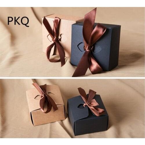 30pcs small candy packaging Box ribbon Wedding jewelry gift boxes,soap package,Party Supplies kraft Paper Gift Boxes with Ribbon