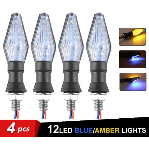 4pcs 12V Universal Motorcycle LED Turn Signal Light Indicators Amber Blinker Light Flashers Lighting frecce moto