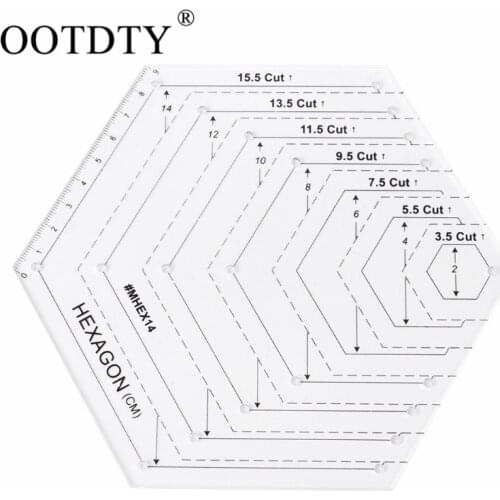 American quilts with feet patchwork quilting ruler Hexagon polygon DIY cutting ruler