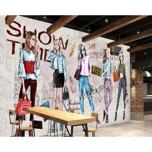 Beibehang Custom wallpaper hand-painted cosmetics clothing shop tooling background living room bedroom TV murals 3d wallpaper
