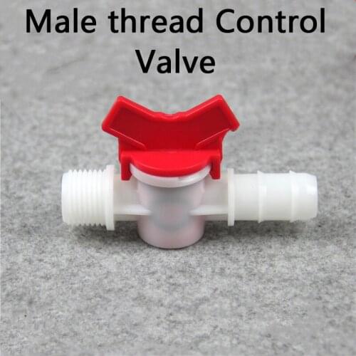 Male thread Control Valve Garden Water Drip Irrigation Fittings Agriculture Tools Plastic Garden Tube Switch 1 Pc