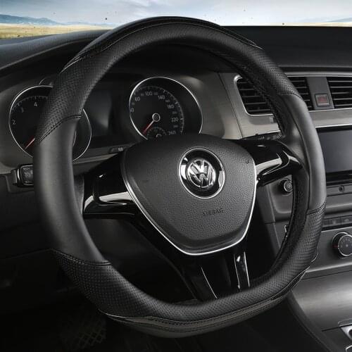 D Shape O shape Car Steering Wheel Cover Non-slip PU Leather for POLO GOLF 7 Scirocco Suzuki Swift Nissan Rogue High Quality