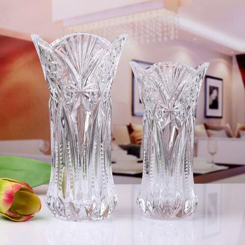 Little cabbage transparent glass vase Fuguizhu hydroponic Lily imitation crystal glass simple modern fashion