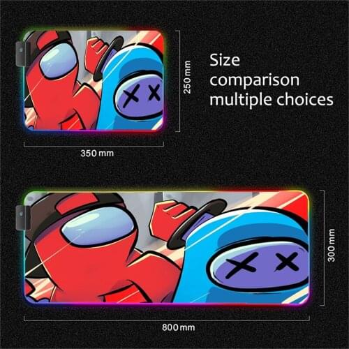 MRGLZY small gaming big mouse pad RGB office accessories desk mat LED computer keyboard pad PC Kawaii picture non-slip mat