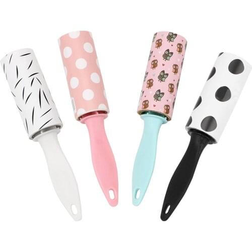 Mini Clothes Sticky Hair Cleaning Roller Portable Sweater Clothes Coat Sticky Lint Roller Tear-out Sticky Paper Cleaning Device