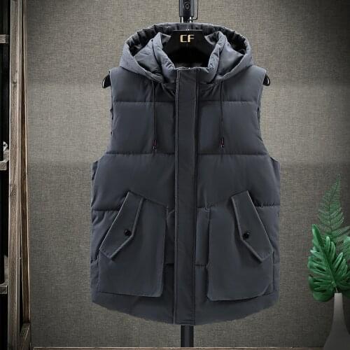 New Mens Jackets Sleeveless Vest Winter Mens Warm Cotton Vest Homme Casual Thicken Waistcoat Casual Coats 5XL Clothing