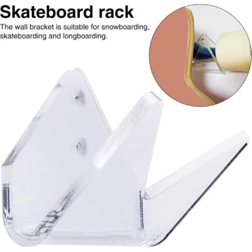 Skateboard Wall Mount Rack Display Stand Hanger Acrylic Longboard Deck Skate Scooter Skateboards Wall Holder
