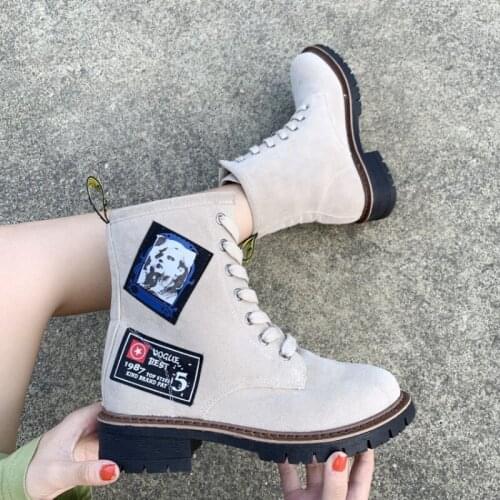 2021 New Fashion College Winds In The State of Martin Boots, Harajuku Style, Korean Students, Womens Shoes, Martin Boots Hot