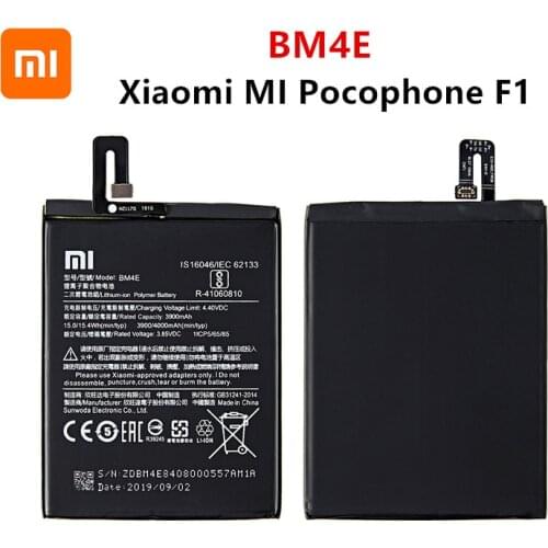 Xiao mi 100% Orginal BM4E 4000mAh Battery For Xiaomi MI Pocophone F1 BM4E High Quality Phone Replacement Batteries