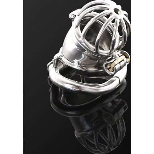 Chastity Devices Stainless Steel Cock Cage Cock Locking Cock Ring With Active Penis Cover Stealth Locks Sex Toys for men