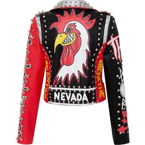 QIWN Womens Fashion Leather Jackets