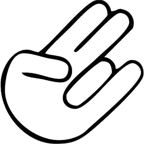 Shocker Hand Gesture Car Sticker Vinyl Motorcycle Decals Car-styling 15*15cm