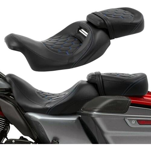 Motorcycle Driver Passenger Seat For Harley Touring Electra Road Glide FLTR 2009-2020