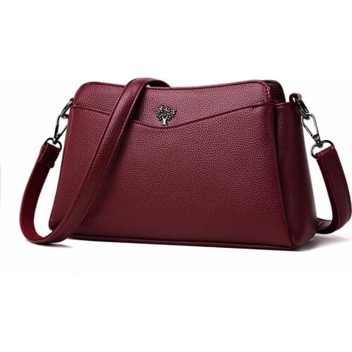 Crossbody Bags For Women Soft Leather Messenger Bag 2019 Sac A Main Luxury Designe Handbags Women Shoulder Solid Bags For Girls