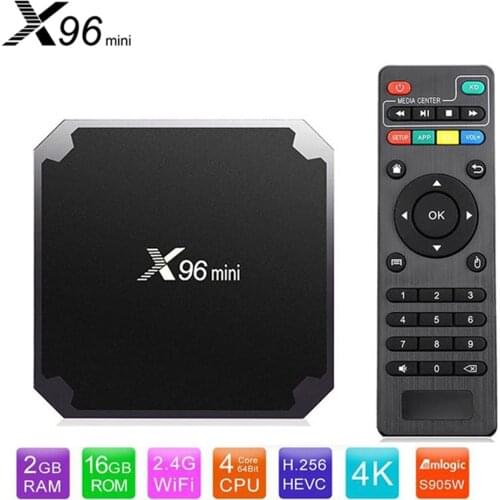 X96 MINI Android9.0 Smart TV Box 2.4G Wifi Smart TV Box S905W Quad Core 4K 1080P Full HD Media Player 64 bit X96mini Set-Top Box