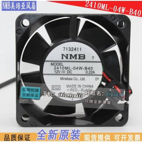 NEW NMB-MAT Minebea 2410ML-04W-B40 6025 12V 6CM cooling fan