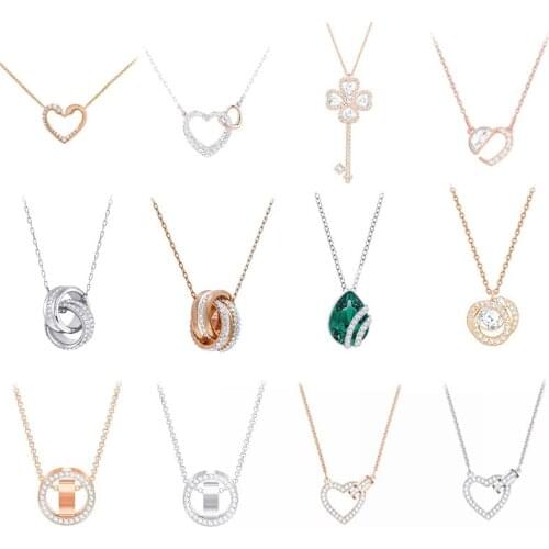 The high-quality Swa original crystal heart-mounted inlaid halo key series is suitable for women to party