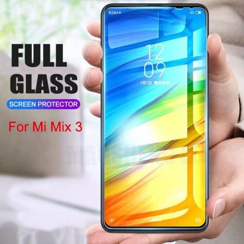 2Pcs/lot Full Tempered Glass For Xiaomi Mi MIX 3 Screen Protector 9H 2.5D Anti Blu-ray Toughened glass For xiaomi mi mix3