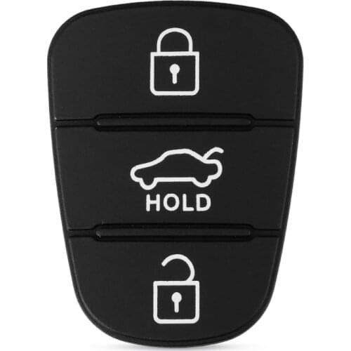 1pcs Remote Key Fob Case Black 3 Button Rubber Pad for Hyundai I10 I20 I30 IX35 for Kia K2 K5 Rio Sportage Flip Key