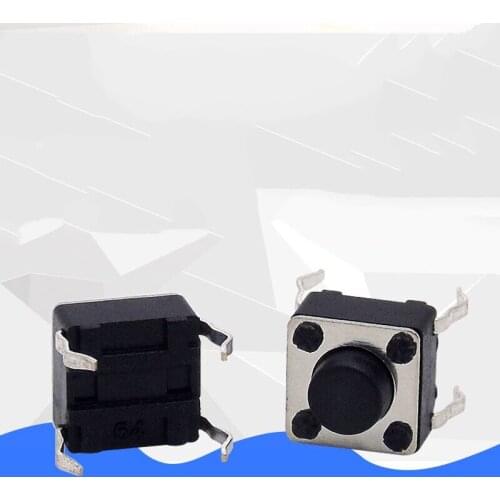 100pcs button Touch switch 6*6*5 keys button DIP 4pin 6*6*5mm Light touch switch DIP4 /OFF Touch 6x6x5 High quality