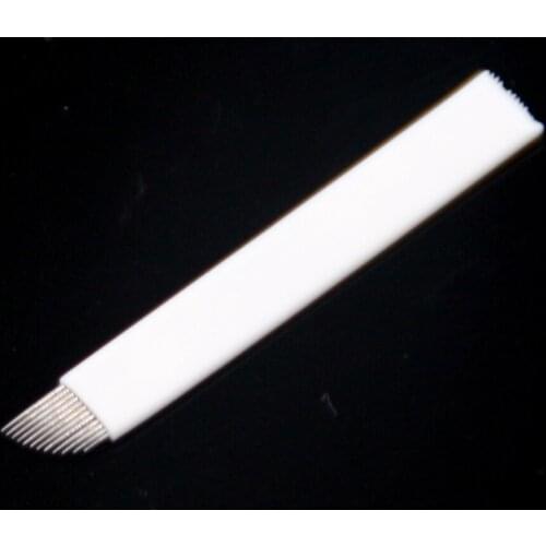 100 pcs Lamina Tebori 12 pin Needle 12 Microblading Blade Permanent Makeup Eyebrow Tattoo Needles Supplies
