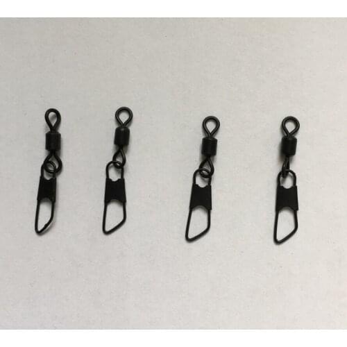1000 x Rolling Swivel with Safety Snap-Fits Safety Lead Clips-Carp Terminal End Tackles for Carp Fishings
